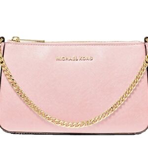 Michael Kors Blush Pink Chain Wristlet Clutch